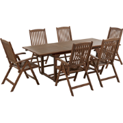 AMANTEA - Tuinset voor 6 - Donkerbruin - Acaciahout