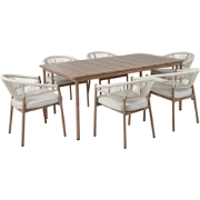 FLAVIA  - Tuinset 6-zits - Taupe - Aluminium