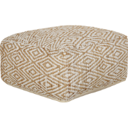 MASKI - Poef - Beige/Wit - Jute
