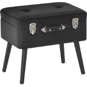 MALLARD - Hocker - Zwart - Fluweel