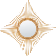 MAJENE - Wandspiegel - Natuurlijk  - Rotan