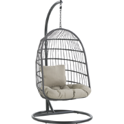 ALLERA - Hangstoel - Taupe - Polyester