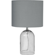 DEVOLL - Tafellamp - Grijs - Glas