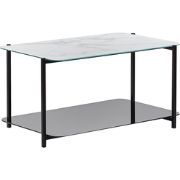 GLOSTER  - Salontafel - Zwart - Veiligheidsglas