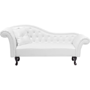 LATTES - Chaise longue - Wit - Linkerzijde - Kunstleer