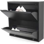 Spinder Design schoenenkast Billy 2 - Zwart - 12 paar schoenen