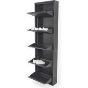 Spinder Design schoenenkast Billy 5 - Zwart -10 paar schoenen