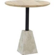Spinder Design Bijzettafel Flavour - Beton / Eiken - ø 40