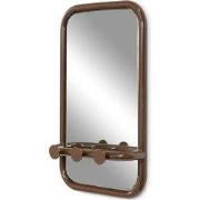 Spinder Design spiegel Retro Spiegel - Chocolate Brown - 3 haken