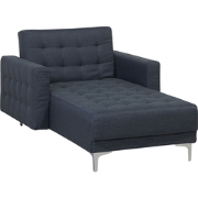 ABERDEEN - Chaise longue - Donkergrijs - Universeel - Polyester