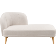 TANLAY - Chaise longue - Lichtbeige - Linkszijdig - Polyester