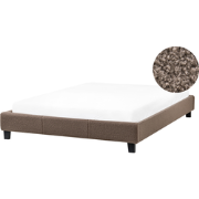 ROANNE - Tweepersoonsbed - Taupe - 140 x 200 cm - Bouclé