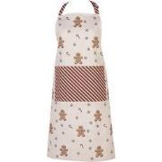 Clayre & Eef Keukenschort Beige Katoen Gingerbread man