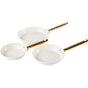 ELITE PRO - Set van 3 koekenpannen - Gebroken wit - Aluminium