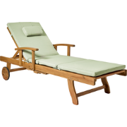JAVA PREMIUM - Tuinligstoel - Lichtbruin/Groen - Acaciahout