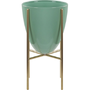 LEFKI - Plantenbak - Mintgroen - 16 cm - IJzer