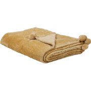 SAITLER - Plaid - Mosterdgeel - 200 x 220 cm - Polyester