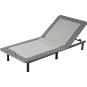 BRUNOY - Bedframe verstelbaar - Grijs - 90 x 200 cm - Polyester