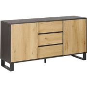 ELDA  - Sideboard - Lichte houtkleur/Donkerbruin - MDF