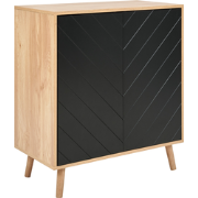 BRISTOW - Dressoir - Lichtbruin/Zwart - Hout