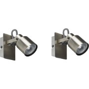 BONTE - Wandlamp set van 2 - Zilver  - IJzer