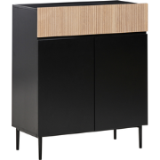 BLYTHE - Sideboard 2-deurs - Zwart/Bruin - MDF