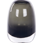 FYSKA - Decoratieve vaas - Donkergrijs - Glas