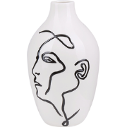 HELIKE - Bloemenvaas - Wit - Keramiek