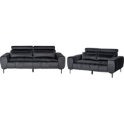 VEGAMO - Banken set - Zwart - Fluweel