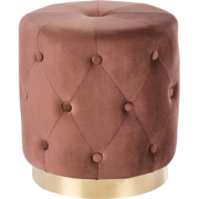 CARROLLTON - Poef - Bruin - 40 cm - Fluweel