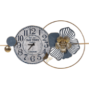 BERKERIUM - Wandklok - Blauw - IJzer