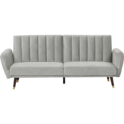 VIMMERBY  - Slaapbank - Lichtgrijs - Fluweel