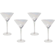 MORGANITE - Martiniglas set van 4 - Transparant - Glas
