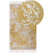 BOYALI  - Vintage vloerkleed - Mosterdgeel - 80 x 150 cm - Viscose
