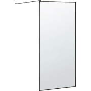WASPAM II - Douchescherm - Zwart - 90 x 190 cm - Veiligheidsglas