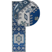 PARVAKADLI - Laagpolig vloerkleed - Blauw - 80 x 300 cm - Polyester
