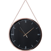 BEZAS  - Wandklok - Zwart  - Synthetisch materiaal