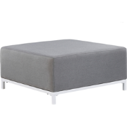ROVIGO - Ottomaan - Grijs/Wit - Polyester