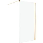 AHAUS - Douchescherm - Goud - 100 x 190 cm - Veiligheidsglas