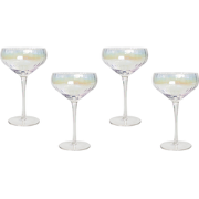 MORGANITE - Champagneglas set van 4 - Transparant - Glas