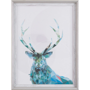 KAYES  - Wanddecoratie - Blauw - 30 x 40 cm - Papier