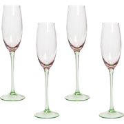 DIOPSIDE - Champagne glazen set van 4 - Pastelroze - Glas