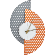 CHALAIS - Wandklok - Grijs/Oranje - MDF