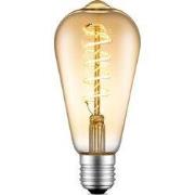 Edison Vintage LED filament lichtbron Drop - Amber - ST64 Spiraal - Re...
