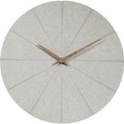 QUVIO Wandklok hout - Grijs
