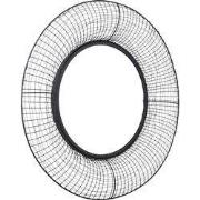 LOFT42 Gaas Wandspiegel - Metaal - Zwart - Ø75cm