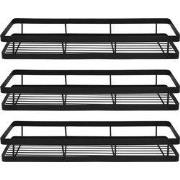 QUVIO Kruidenrek keuken metaal - Zwart - 40 cm - set van 3