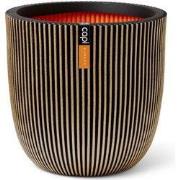 Pot bol Groove H41 cm zwart goud I