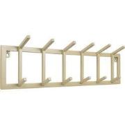 LOFT42 Kapstok Jaimy Single - Beige – Metaal – 6 dubbele haken - 80x24...