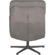 LABEL51 Fauteuil Alvar - Antraciet - Cosmo - Incl. Hocker